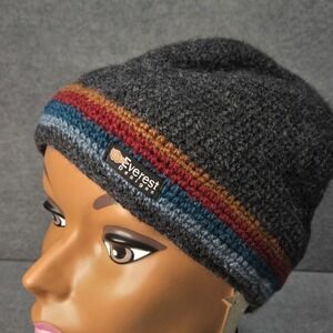 Everest Designs Hat 100% Wool Cap With Fleece Lining One Size Winter Beanie Snow